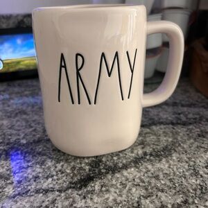 Rae Dunn Cream 'Army' Mug